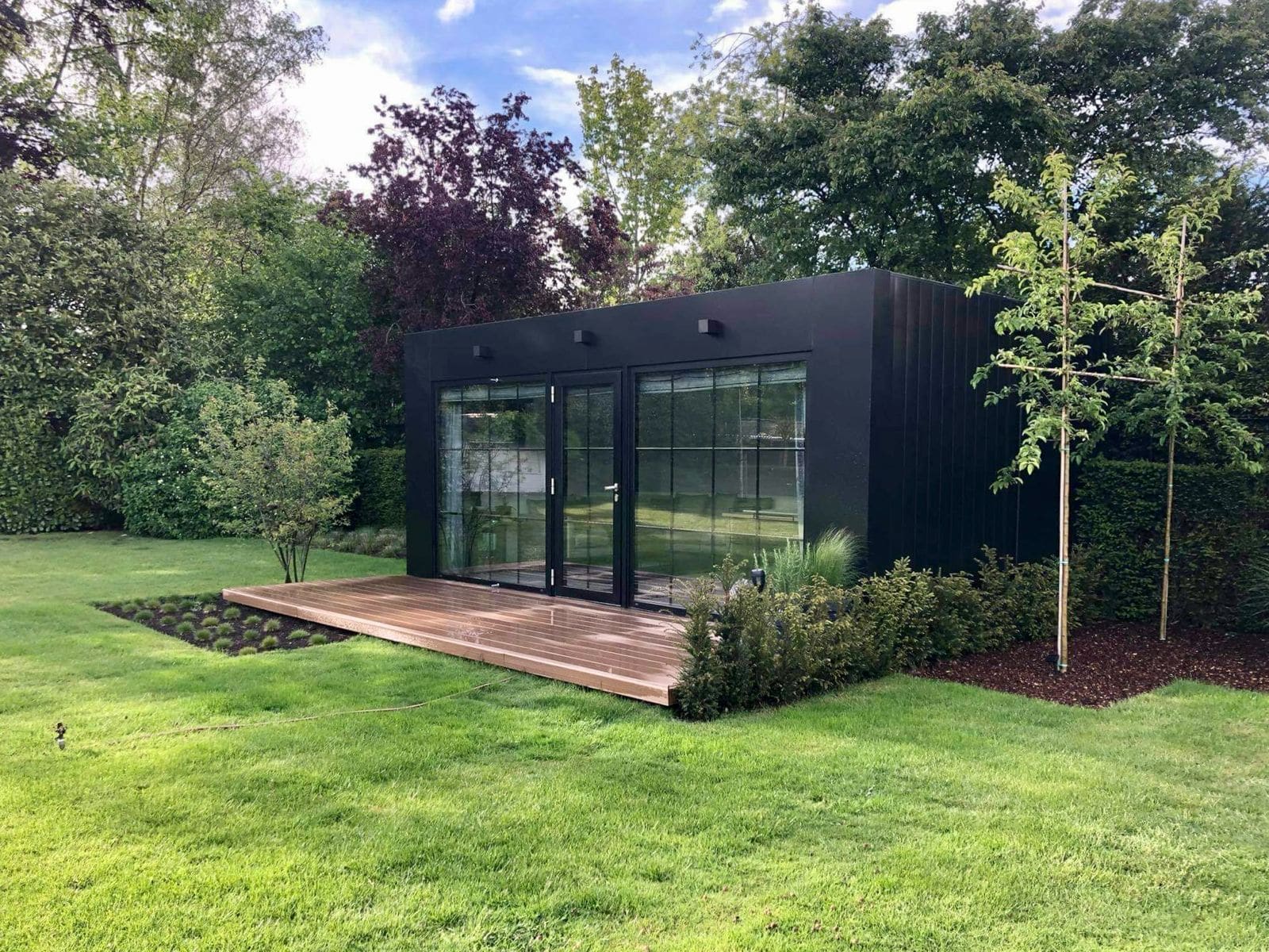 Finished Black Garden House with Glazed Facade - Gallery image 3