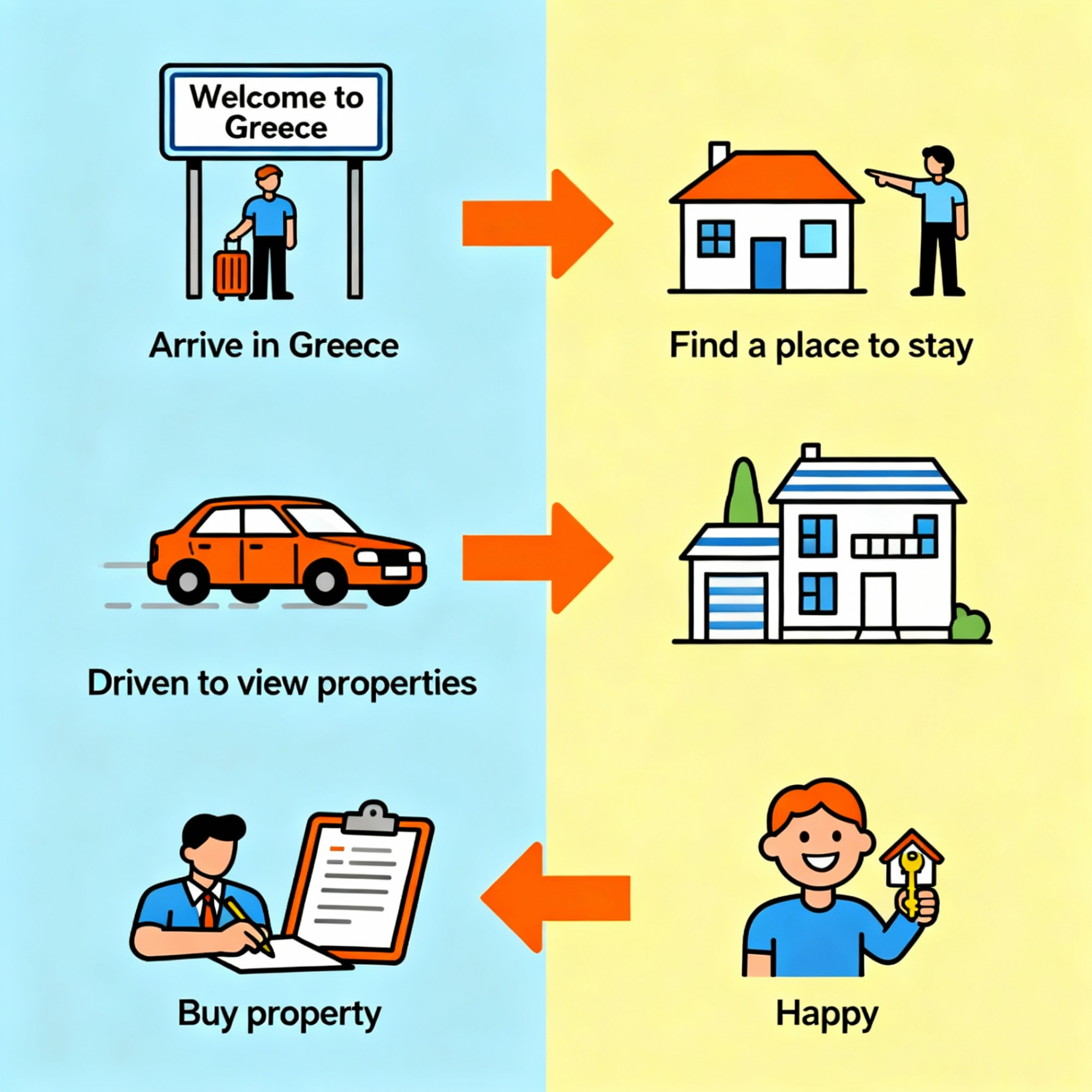 Property Viewing Process - From arrival to purchase